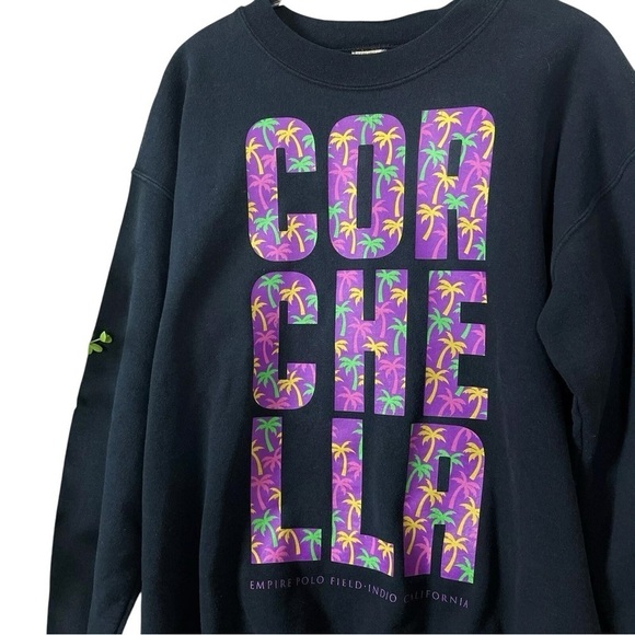 Coachella Music Festival Palm Tree Pullover Sweatshirt Concert Merch Size Medium - Picture 3 of 9